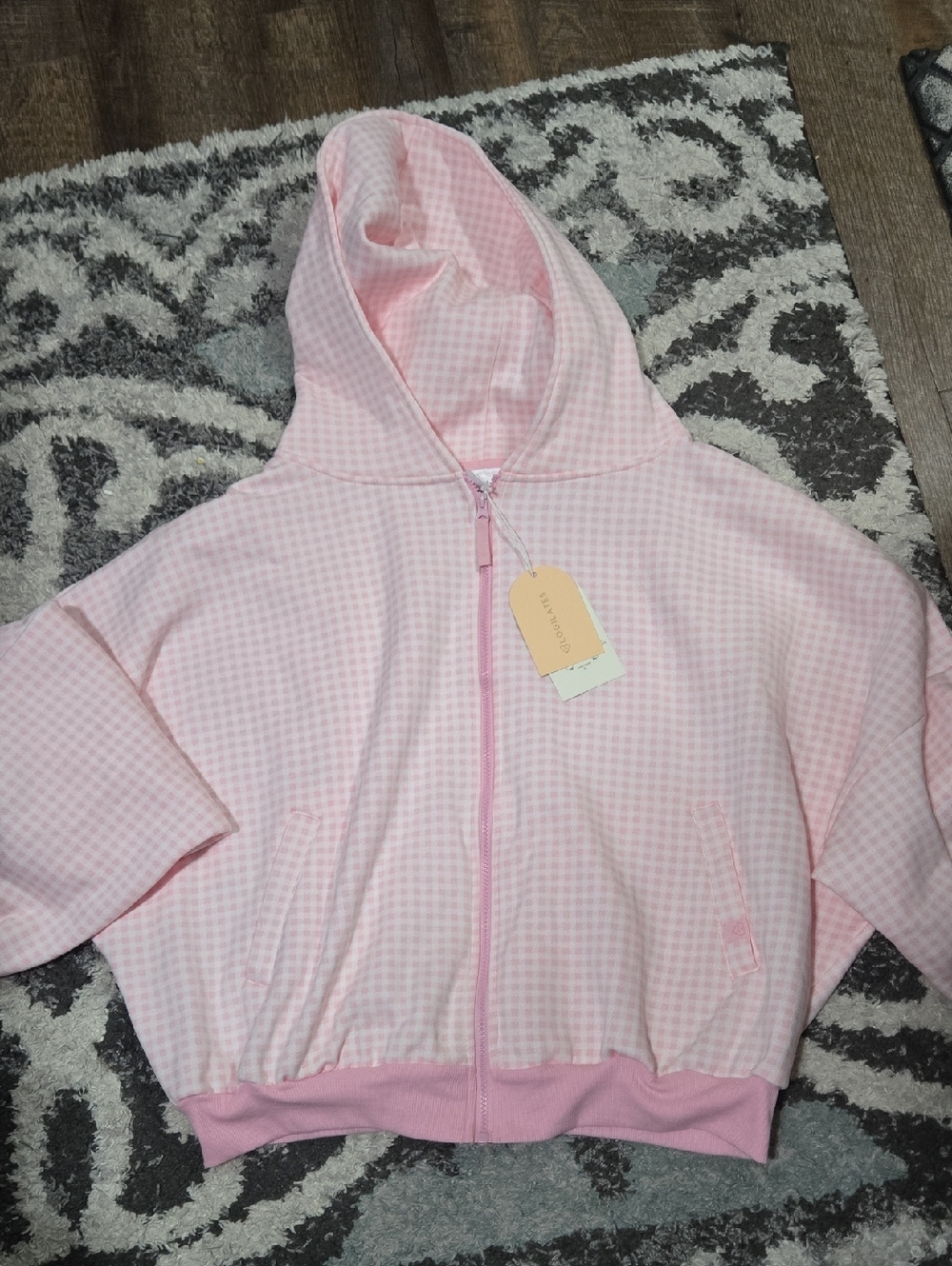 Pink Logilates Marshmallow Zip-Up Hoodie
